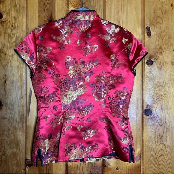 Vintage Robbie Bee Gold Floral Top - Picture 2 of 6